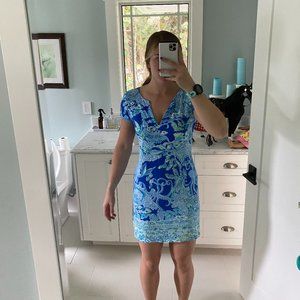 Blue and green patterned Lily Pulitzer dress